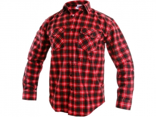 Flanelová košeľa červeno čierna 