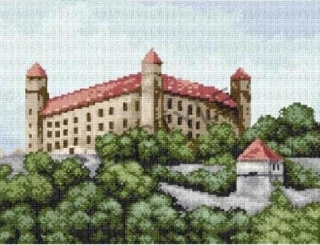 Predloha na vyšívanie 30x40 cm - Bratislavský hrad