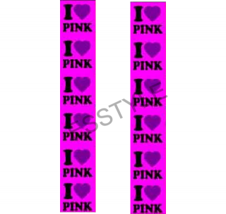 Detské traky  ružové - I love PINK 2,5cm x 70cm 