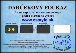 Darčekový poukaz 20 EUR