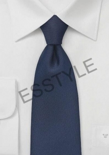 Predĺžená Tmavomodrá kravata s textúrou