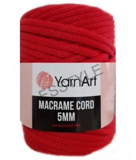 Priadza macrame 5mm 500g YarnArt červená-773