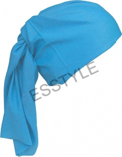 Multifunkčná šatka jednofarebná -nákrčník tyrkysovo modrej farby