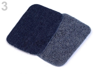 Nažehľovacie záplaty riflové Navy blue 7,6x4,9 cm