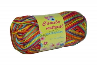 Priadza Camila Natural Multicolor - farba 9073