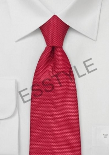 Predĺžená kravata červená so štruktúrou